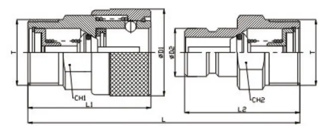 ZY-QZB275-77 coupling sectional drawing